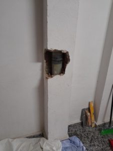 Tapado cala pared yeso